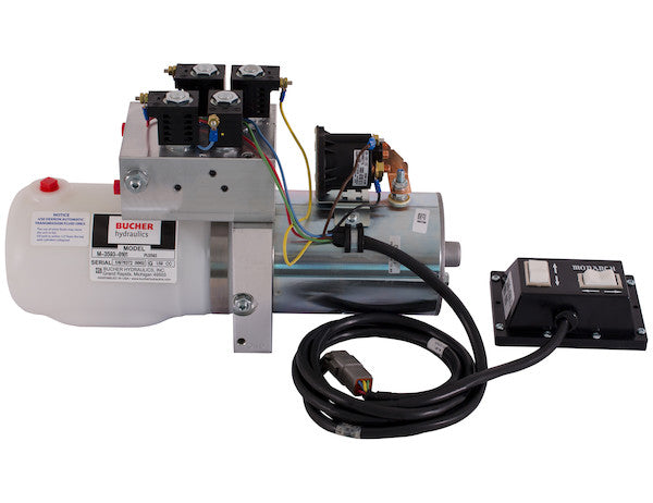 4-Way/3-Way DC Power Unit-Electric Controls Horizontal 0.32 Gallon Reservoir