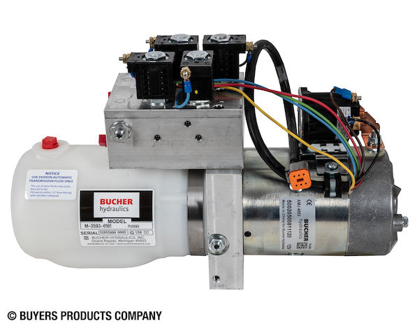 4-Way/3-Way DC Power Unit-Electric Controls Horizontal 0.32 Gallon Reservoir
