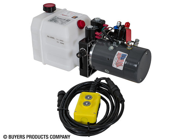 PU642A - Buyers 4-Way DC Power Unit-Electric Controls Horizontal 0.75 Gallon Poly Reservoir