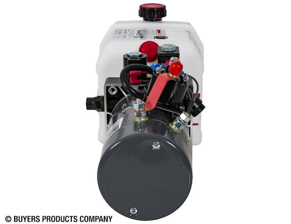 Buyers 4-Way DC Power Unit-Electric Controls Horizontal 0.75 Gallon Poly Reservoir