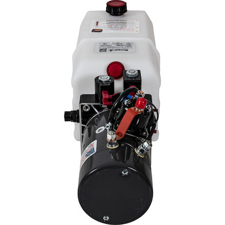 Buyers 4-Way DC Power Unit-Electric Controls Horizontal 1.5 Gallon Poly Reservoir
