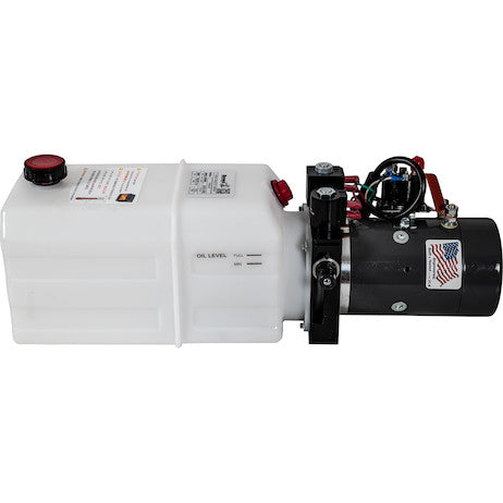 Buyers 4-Way DC Power Unit-Electric Controls Horizontal 1.5 Gallon Poly Reservoir