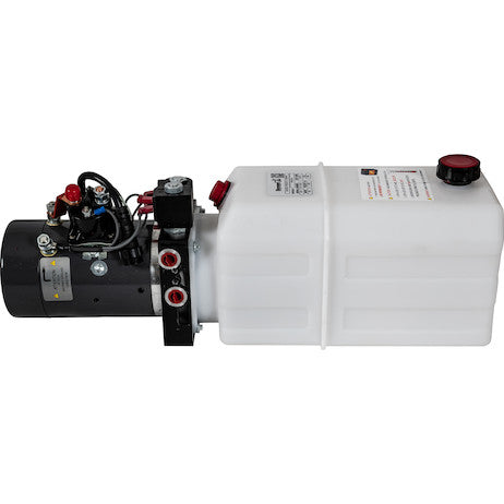 Buyers 4-Way DC Power Unit-Electric Controls Horizontal 1.5 Gallon Poly Reservoir