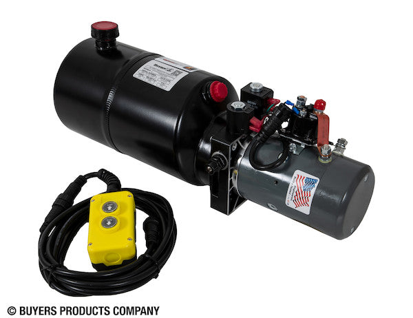 PU642LRSA - Buyers 4-Way DC Power Unit-Electric Controls Horizontal 1.5 Gallon Steel Reservoir