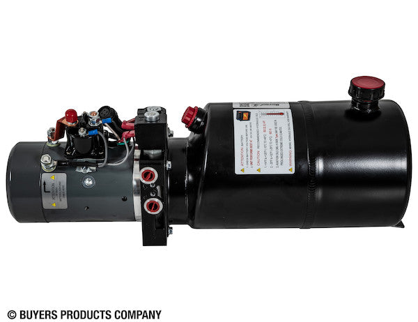 Buyers 4-Way DC Power Unit-Electric Controls Horizontal 1.5 Gallon Steel Reservoir
