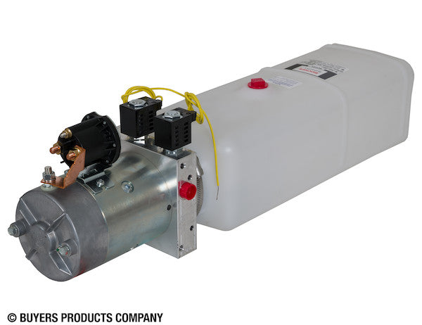 4-Way DC Power Unit-Electric Controls Horizontal 1.5 Gallon Poly Reservoir