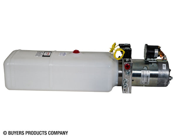 4-Way DC Power Unit-Electric Controls Horizontal 1.5 Gallon Poly Reservoir