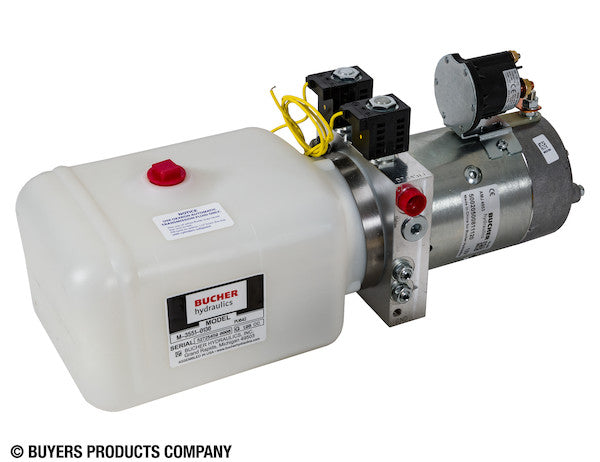 4-Way DC Power Unit-Electric Controls Horizontal 0.75 Gallon Poly Reservoir