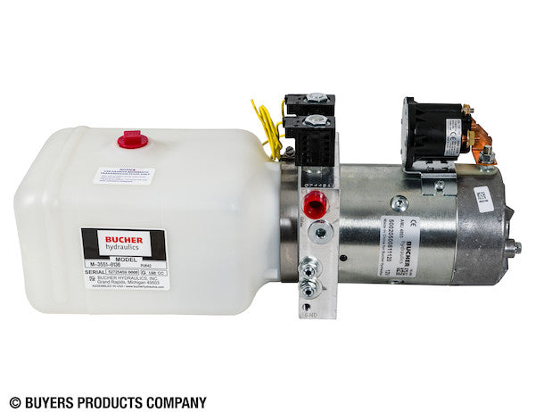 4-Way DC Power Unit-Electric Controls Horizontal 0.75 Gallon Poly Reservoir