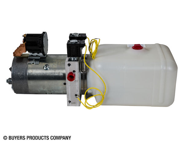 4-Way DC Power Unit-Electric Controls Horizontal 0.75 Gallon Poly Reservoir