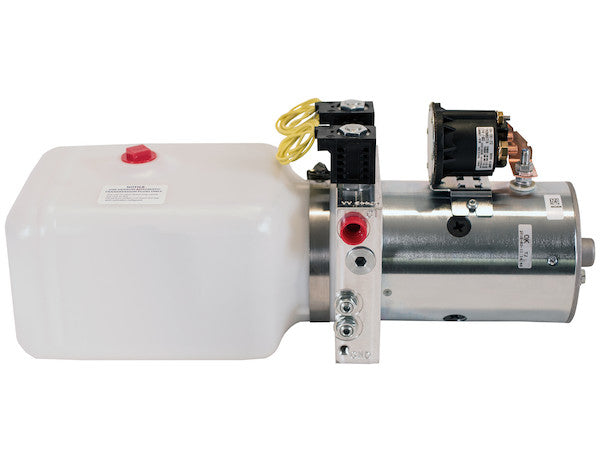 PU642 - 4-Way DC Power Unit-Electric Controls Horizontal 0.75 Gallon Poly Reservoir