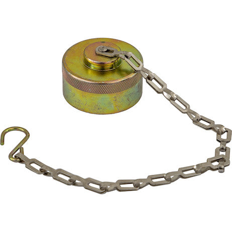 QDDC161 - Steel Dust Cap With Chain For 1 Inch NPT Coupler