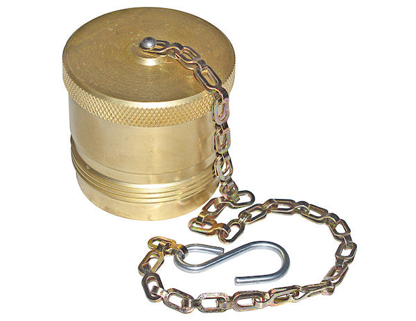 Steel Dust Plug With Chain For 3/4 Inch NPT Coupler