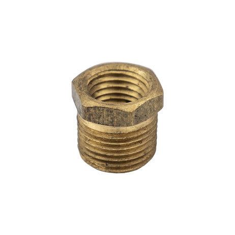 Brass Reducer Bushing - 3/8 to 1/4 Inch