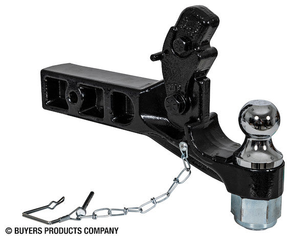 10 Ton Combination Hitch - 2-1/2 Inch Receiver, 2 Inch Ball