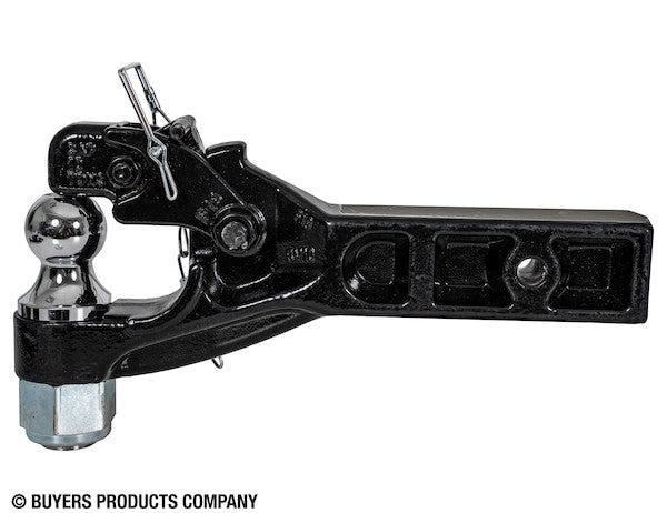 10 Ton Combination Hitch - 2-1/2 Inch Receiver, 2 Inch Ball