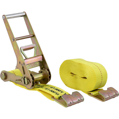 3 Inch x 27 Foot Ratchet Strap With Flat Hooks