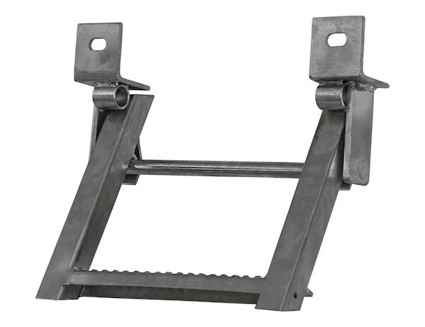 1-Rung Stainless Steel Retractable Truck Step with Nonslip Tread - 17.38 x 15 Inch