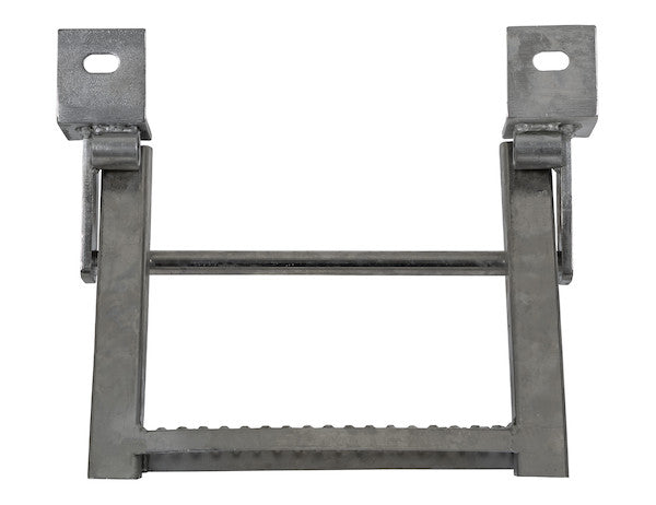1-Rung Stainless Steel Retractable Truck Step with Nonslip Tread - 17.38 x 15 Inch