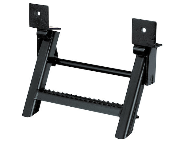 1-Rung Black Retractable Truck Step with Nonslip Tread - 17.38 x 15 Inch