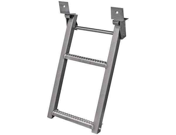 2-Rung Stainless Retractable Truck Steps with Nonslip Tread - 17.38 x 30.25 Inch