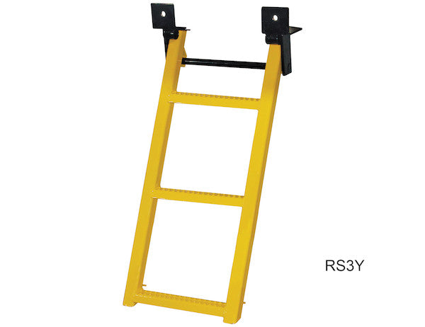 RS3 - 3-Rung Black Retractable Truck Steps with Nonslip Tread - 17.38 x 35 Inch