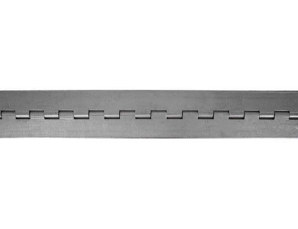 Steel Continuous Hinge .075 x 72 Inch Long with 1/4 Pin and 3.0 Open Width