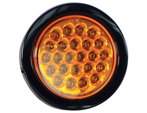 4 Inch Quad Flash Amber Round Recessed Strobe