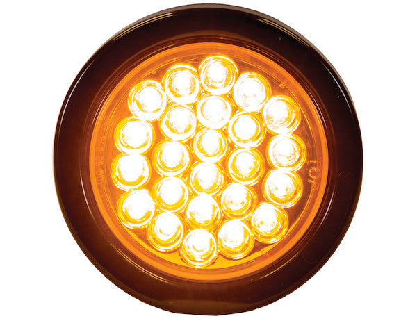 4 Inch Quad Flash Amber Round Recessed Strobe