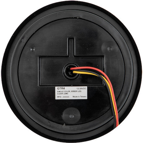 4 Inch Round Recessed Strobe with Amber LEDs and Amber Lens
