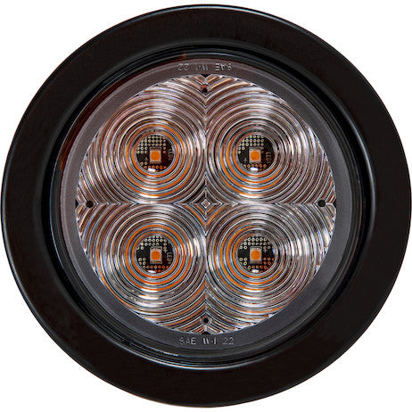 SL42CA - 4 Inch Round Recessed Strobe with Amber LEDs and Clear Lens