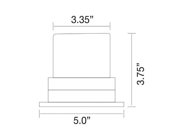 5.1 Inch by 3.8 Inch Incandescent Beacon Strobe Light  