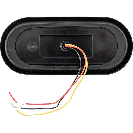 6 Inch LED Oval Strobe Light with Amber LEDs and Clear Lens