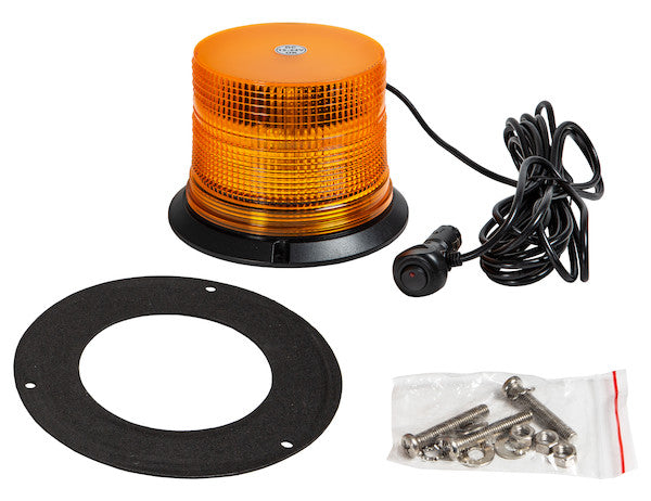 6.5 Inch by 5 Inch Amber LED Beacon Light 