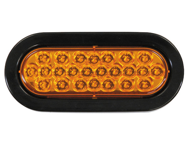6 Inch Amber Oval Recessed Strobe Light With 24 LED