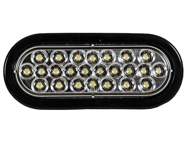 6 Inch Amber Oval Recessed Strobe Light With 24 LED