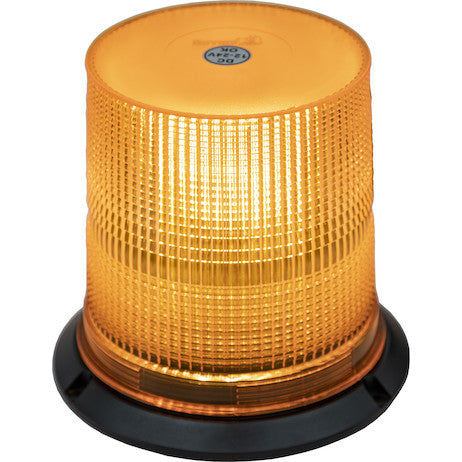 6.5 Inch by 6.5 Inch Amber LED Beacon Light With Tall Lens 