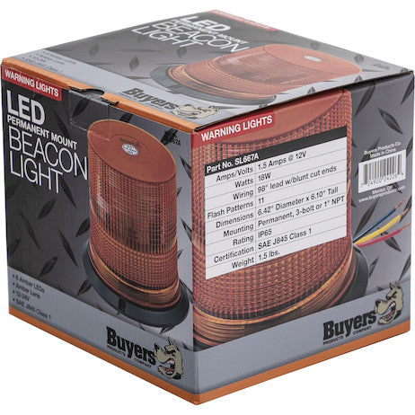Class 1 6.1 Inch Tall LED Amber Beacon Light