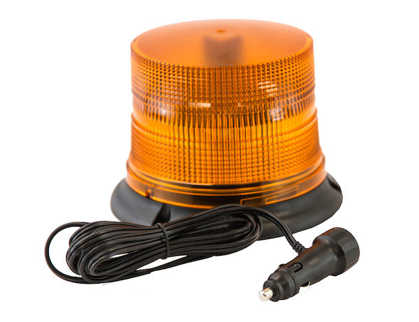 6.5 Inch by 5 Inch Programmable LED Strobe Beacon with Auxiliary Plug