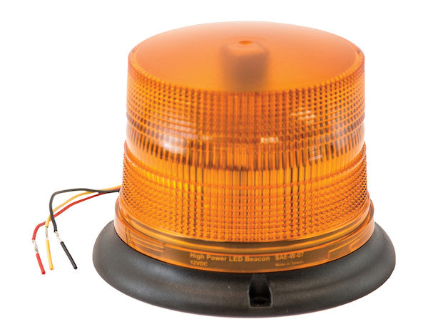 6.5 Inch by 5 Inch Programmable LED Strobe Beacon with Auxiliary Plug