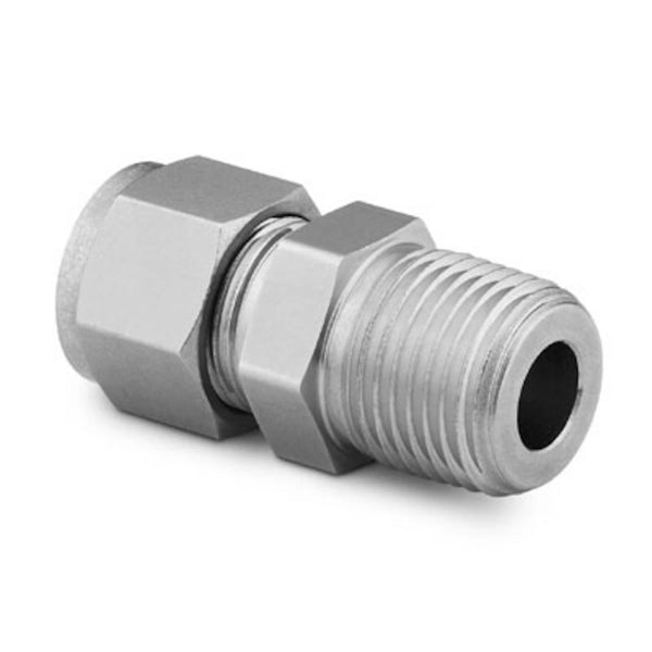 Male Connector 1/2 Inch Tube O.D. To 3/4 Inch Male Pipe Thread