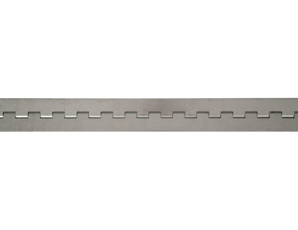 SS15 - Stainless Continuous Hinge .075 x 72 Inch Long with 1/4 Pin and 2.0 Open Width