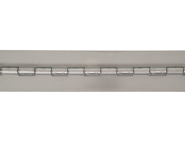 Stainless Continuous Hinge .075 x 72 Inch Long with 1/4 Pin and 2.0 Open Width
