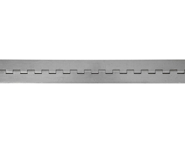 Stainless Continuous Hinge .120 x 72 Inch Long with 3/8 Pin and 2.0 Open Width