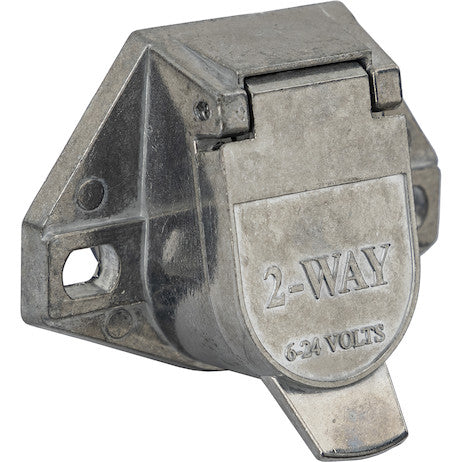 2-Way Die-Cast Zinc Trailer Connector -Truck Side - Horizontal Pin Arrangement