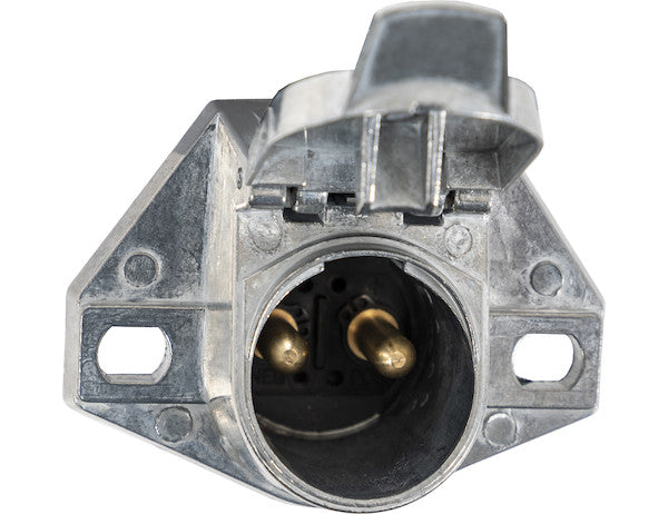 2-Way Die-Cast Zinc Trailer Connector -Truck Side - Horizontal Pin Arrangement