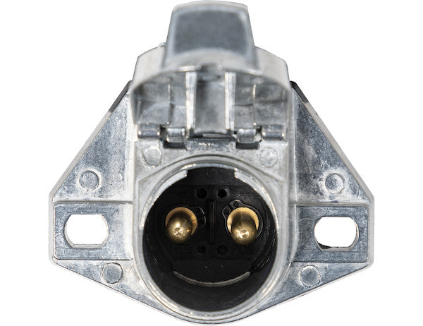 2-Way Die-Cast Zinc Trailer Connector -Truck Side - Horizontal Pin Arrangement