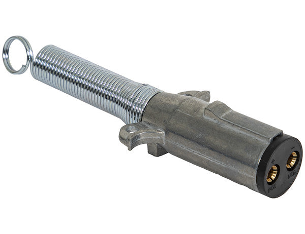 2-Way Die-Cast Zinc Trailer Connector -Trailer Side - Horizontal Pins with Spring