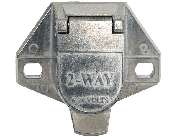 2-Way Die-Cast Zinc Trailer Connector -Truck Side - Horizontal Pin Arrangement