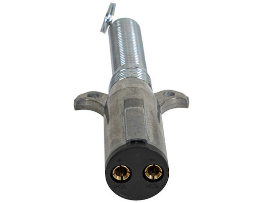 2-Way Die-Cast Zinc Trailer Connector -Trailer Side - Vertical Pins with Spring